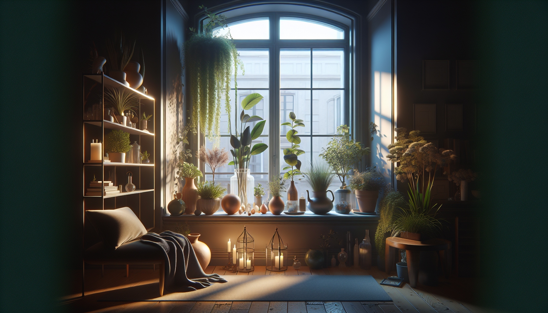 Prachtige vensterbank decoratie voor in de woonkamer