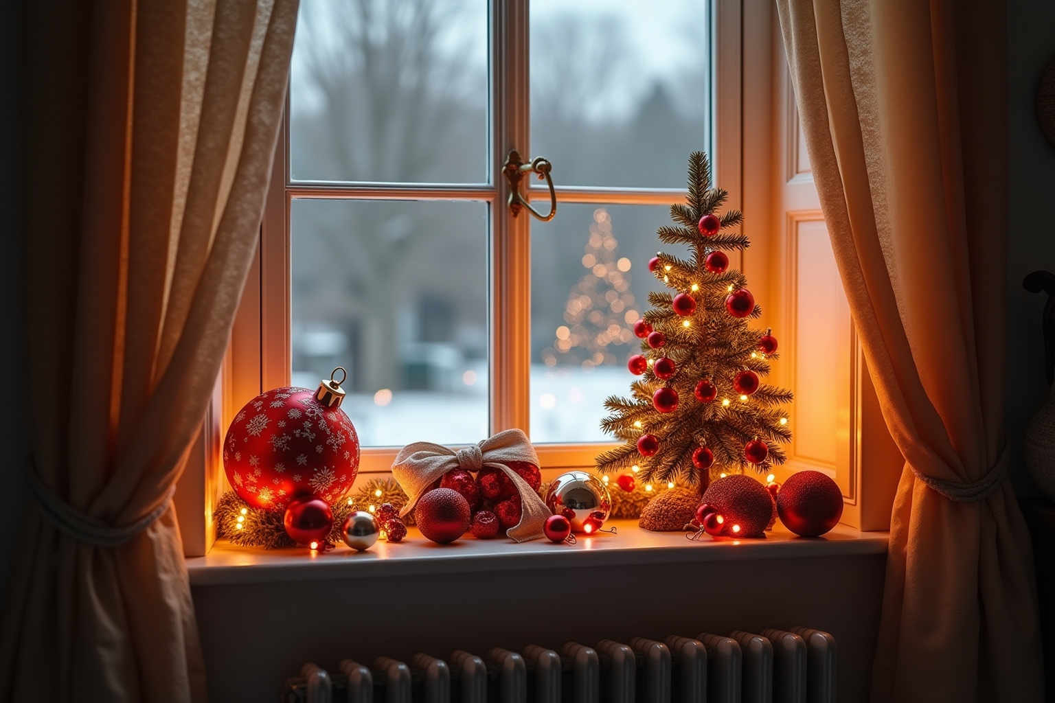 8 Prachtige Kerstdecoratie Vensterbank Ideeën